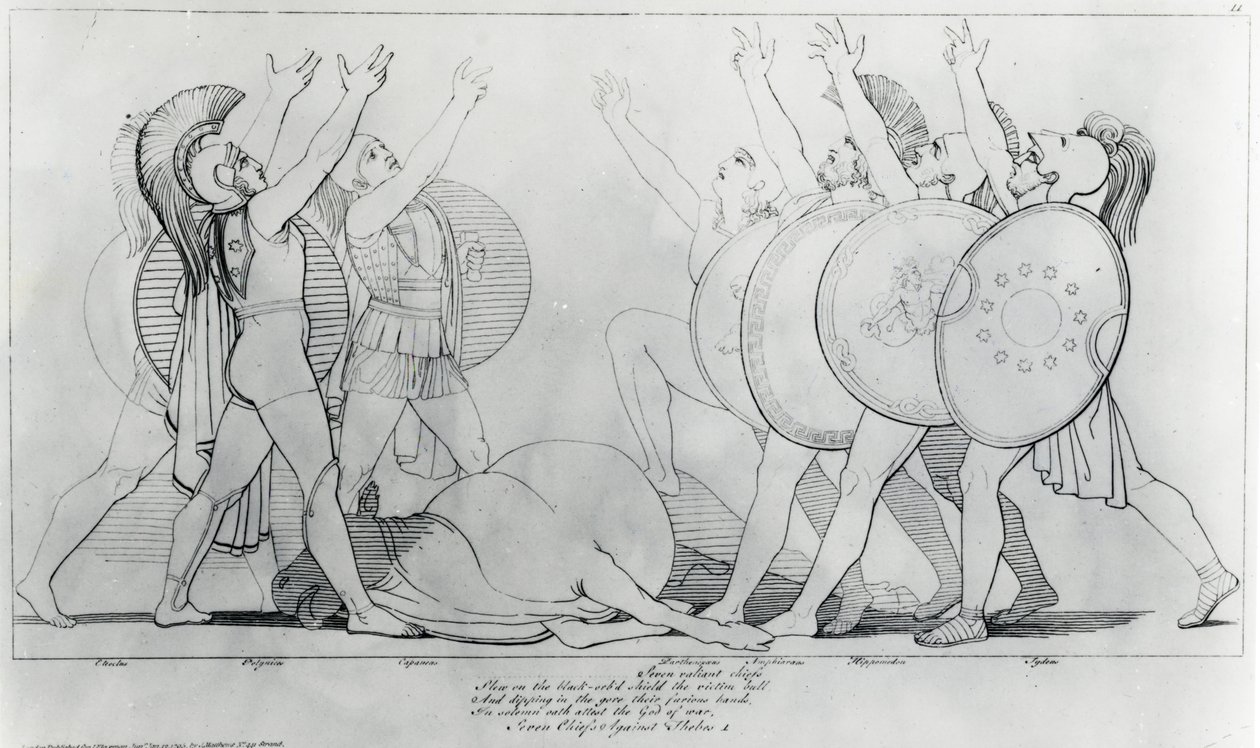 I Sette contro Tebe, 1795 da John Flaxman