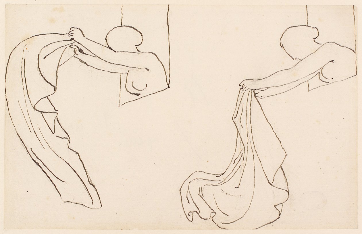 Due studi di una ragazza da John Flaxman