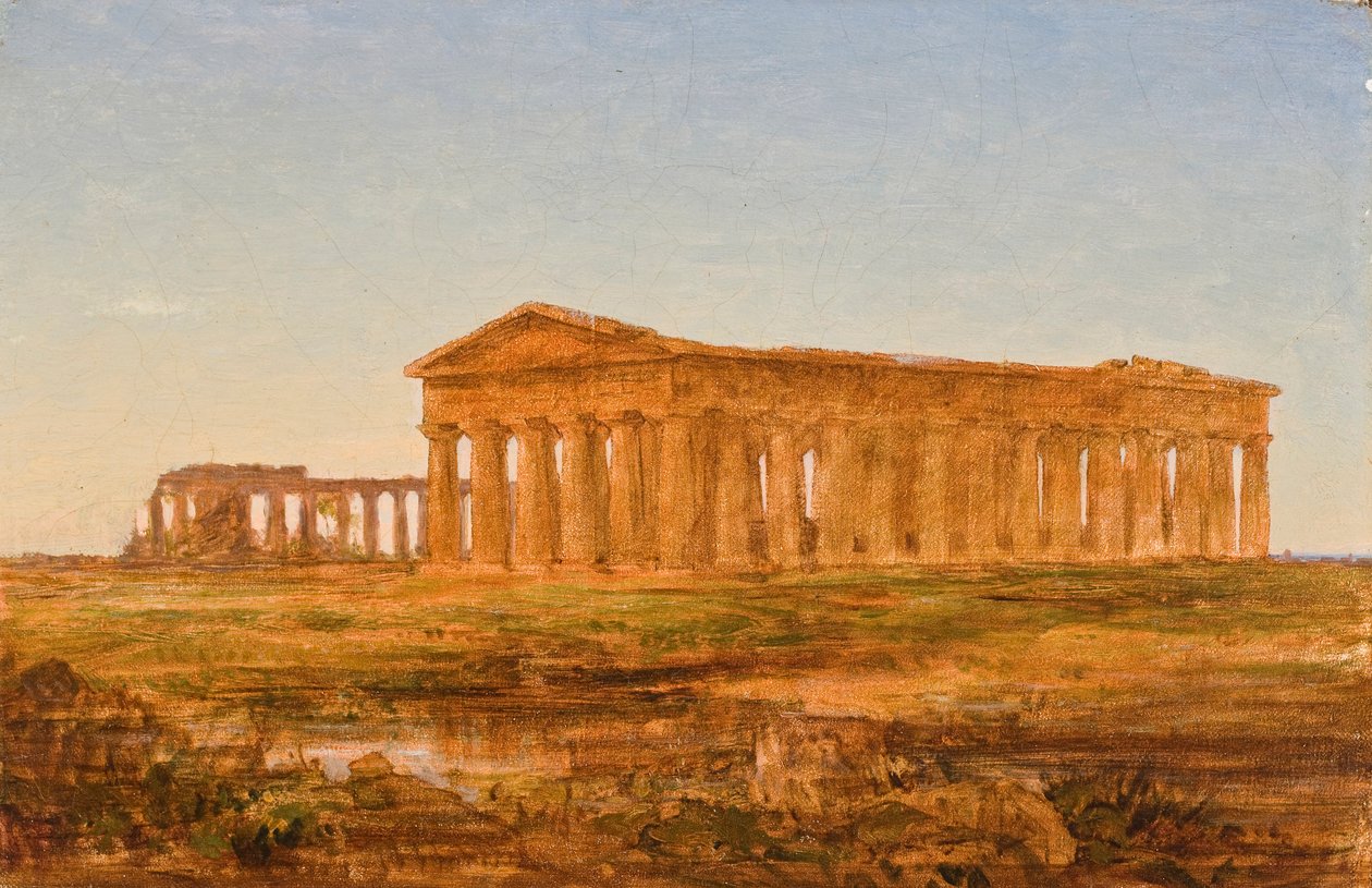 Il Tempio di Nettuno, Paestum, 1847 da John Frederick Kensett