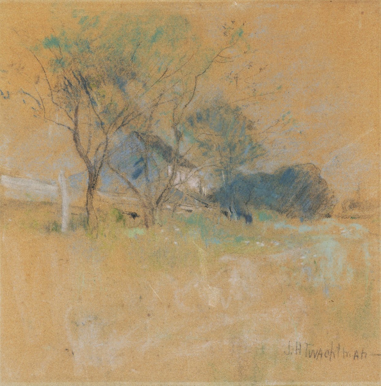 Casa e albero da John Henry Twachtman