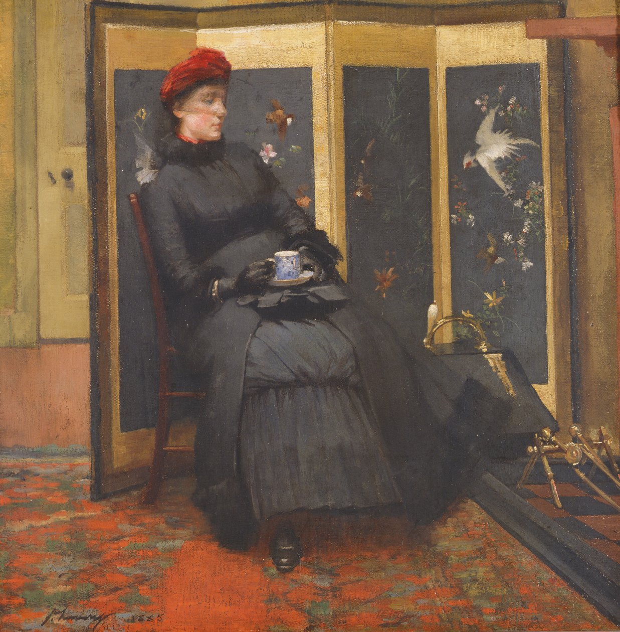 Un visitatore, 1885 da John Lavery