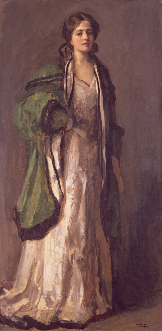 Ritratto di una signora in un cappotto verde, 1903 da John Lavery