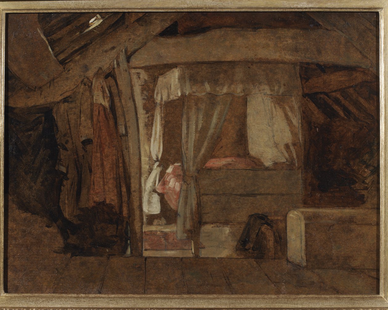 Il letto in soffitta da John Linnell