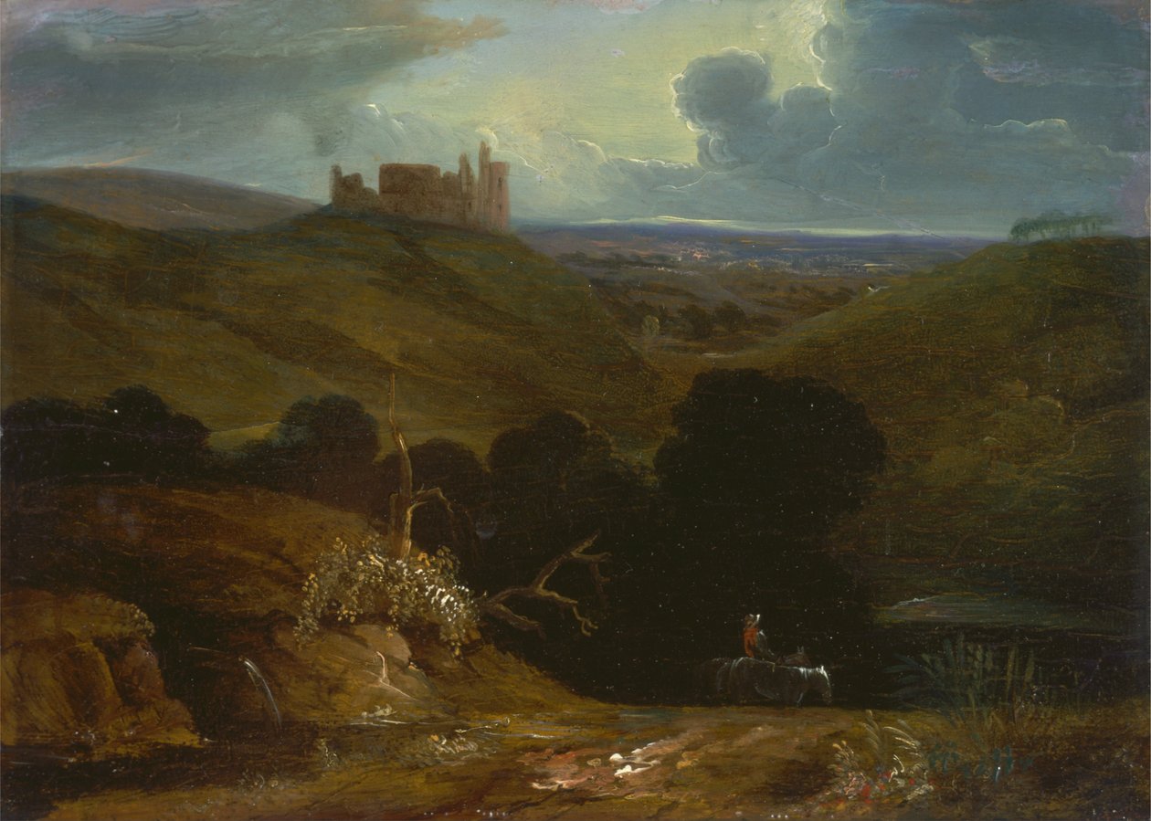 Paesaggio con un castello da John Martin