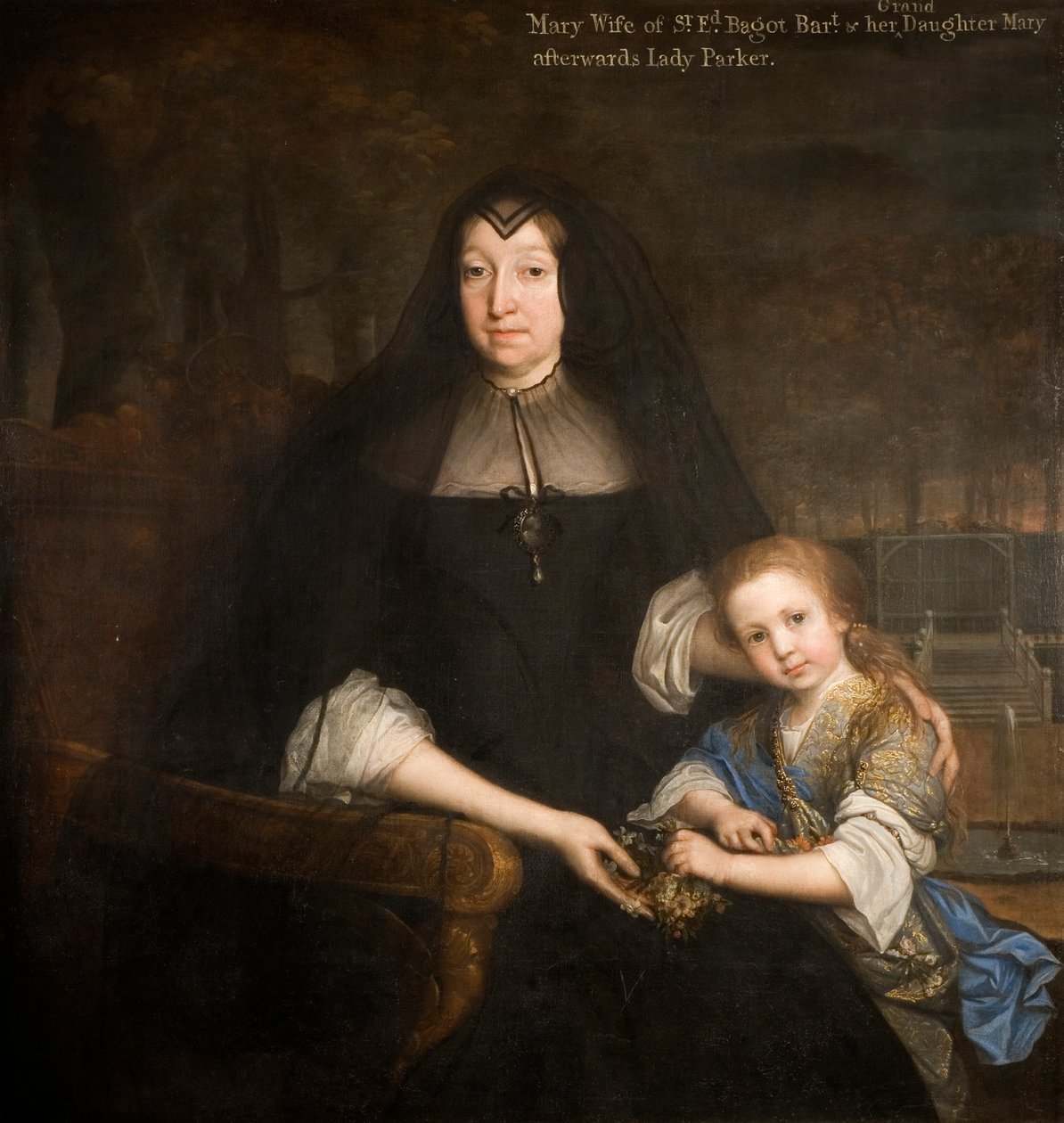 Lady Mary Bagot e sua nipote Mary da John Michael Wright
