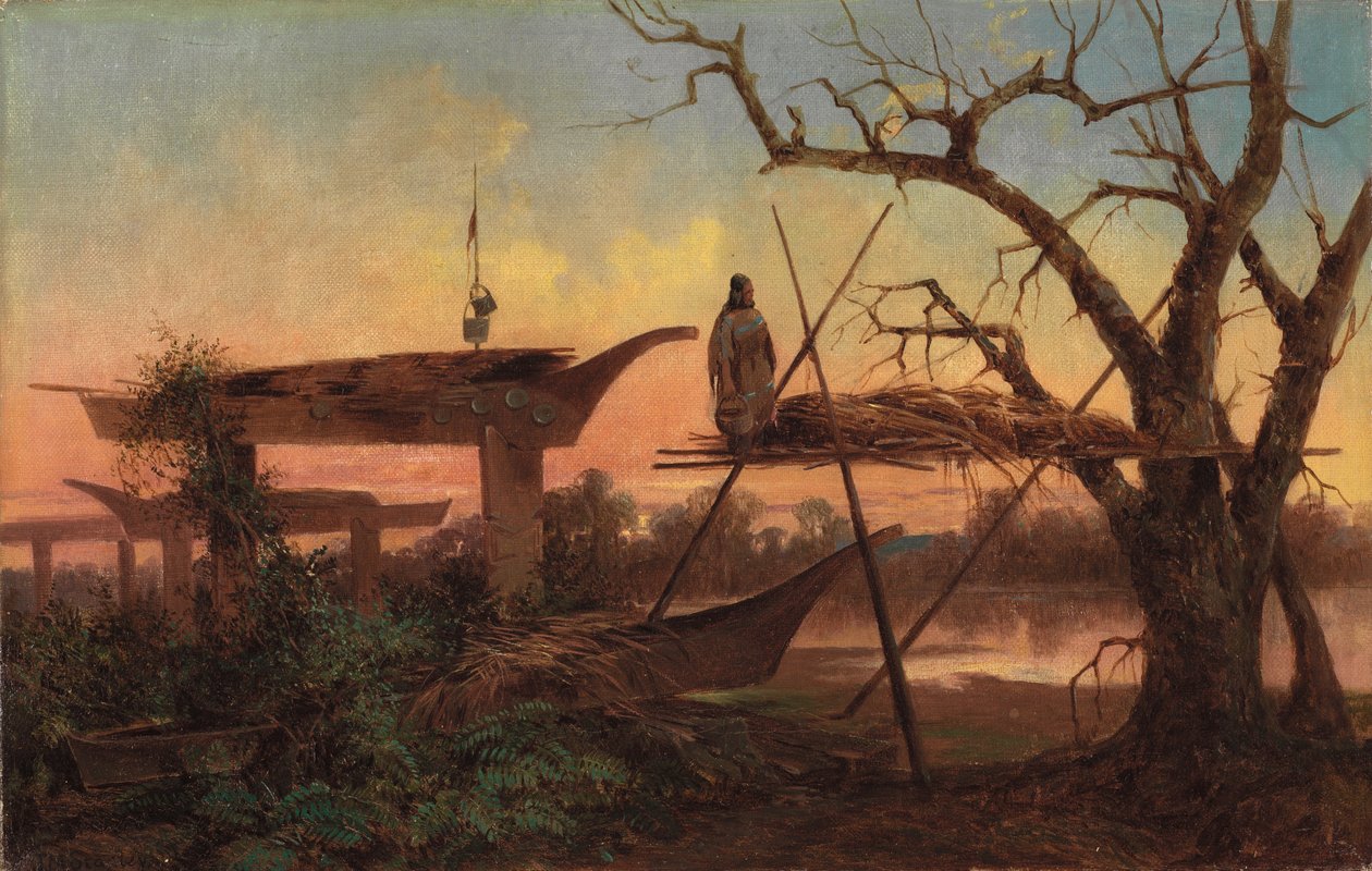 Luoghi di sepoltura Chinook, c.1870 da John Mix Stanley