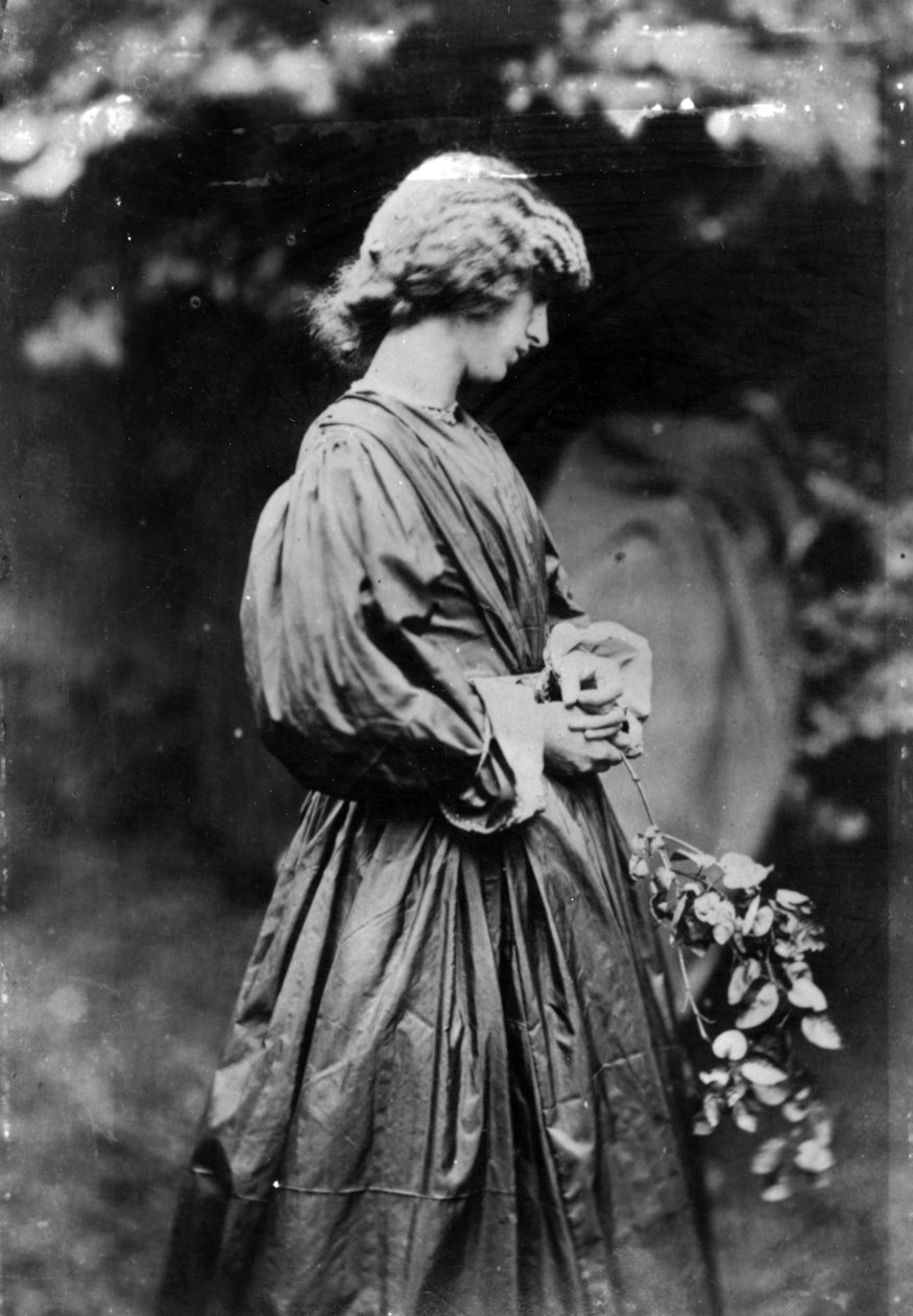 Jane Morris, posata da Dante Gabriel Rossetti, 1865 da John R. Parsons