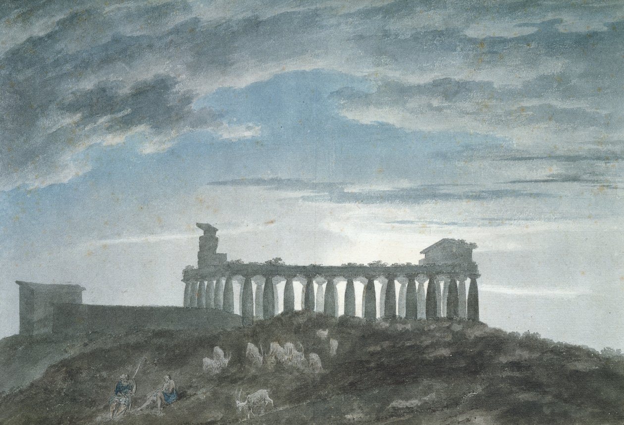Il piccolo tempio di Paestum da John Robert Cozens