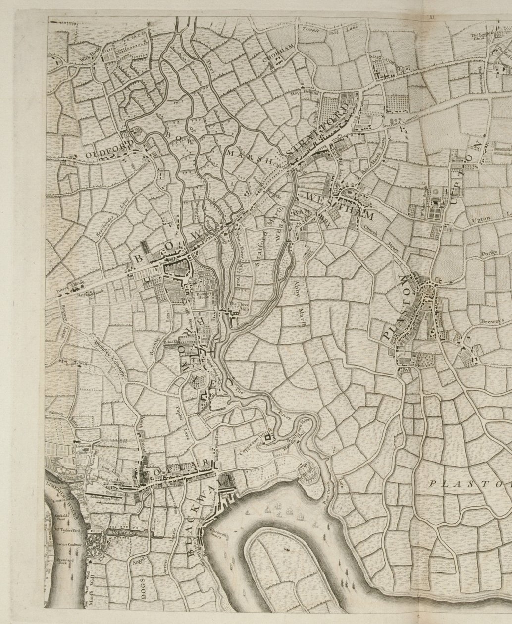 Stratford, Londra, 1746 da John Rocque