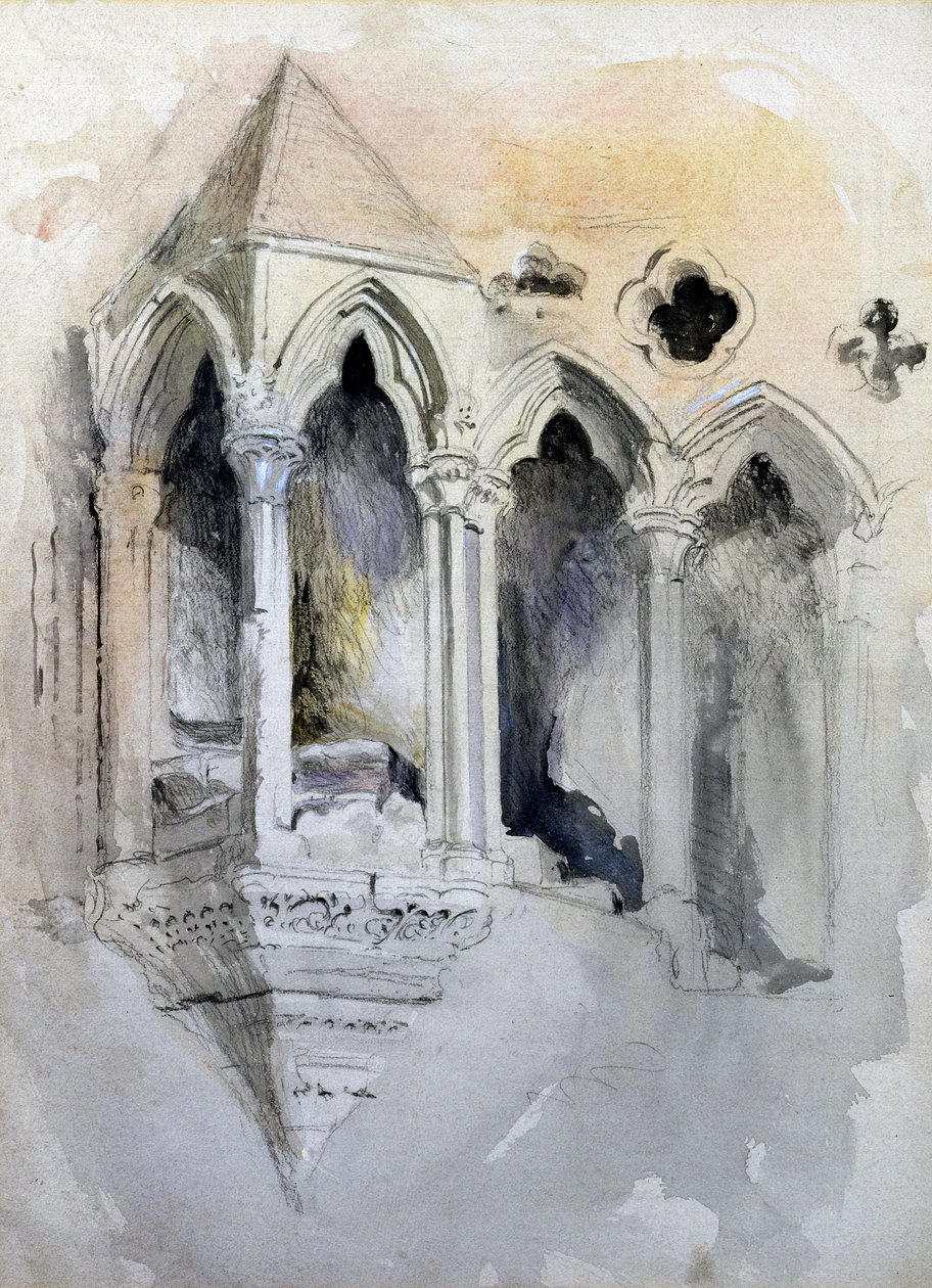 Una scala gotica nella Cattedrale di Chester da John Ruskin