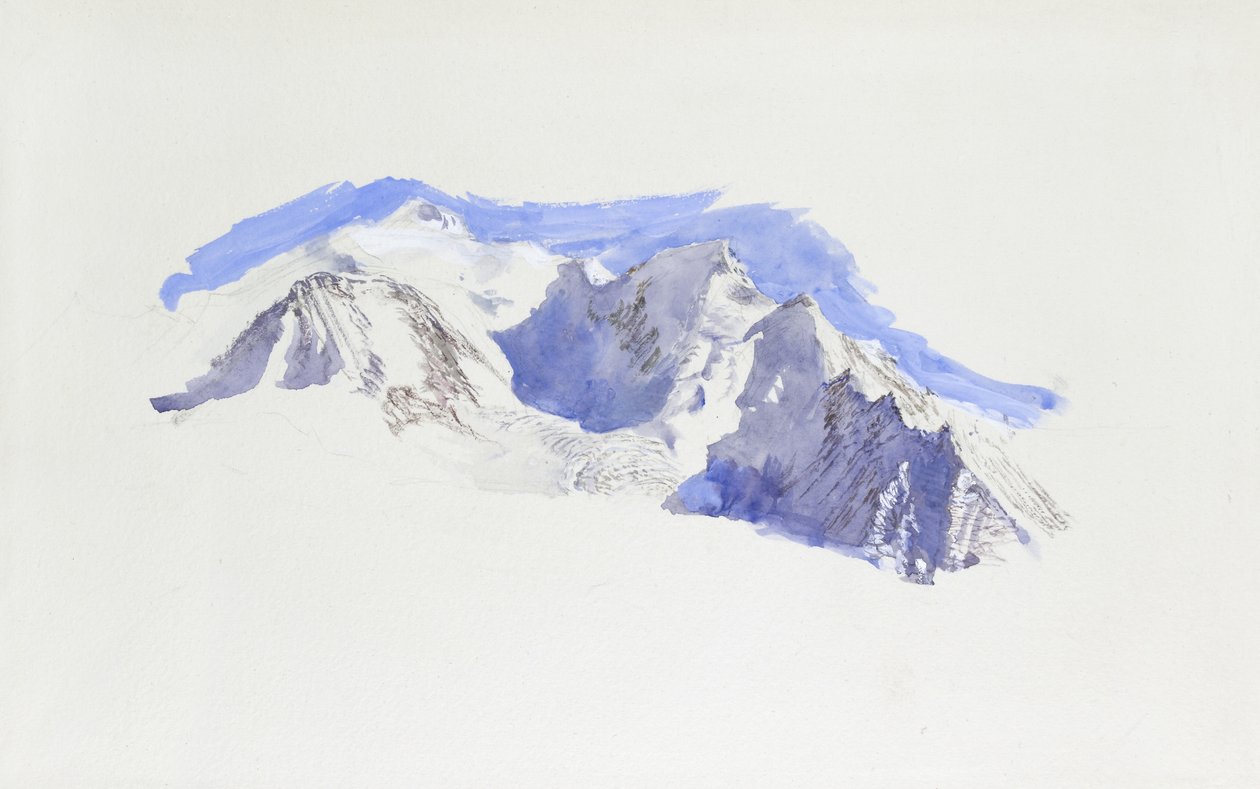 Monte Bianco da Saint-Martin-sur-Arve, ottobre 1874 da John Ruskin