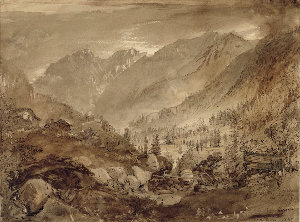 Paesaggio montano, Macugnaga da John Ruskin