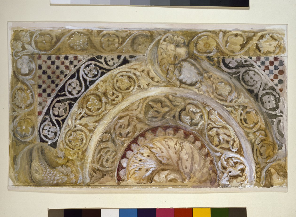 Studio di un Pannello sul Fonte Battesimale, Pisa, 27 - 29 aprile 1872 da John Ruskin
