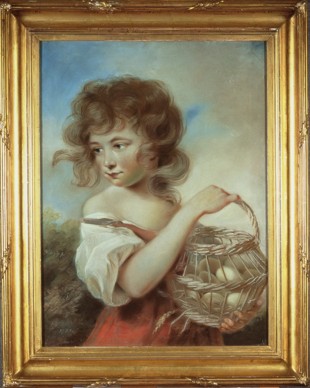 La ragazza con un cesto di uova, c.1780 da John Russell