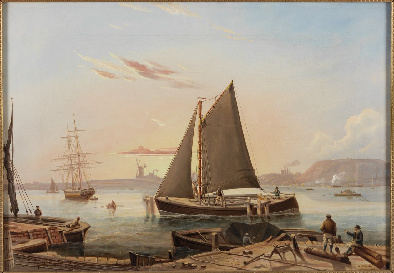 Tyne Wherry alla diga del mulino da John Scott