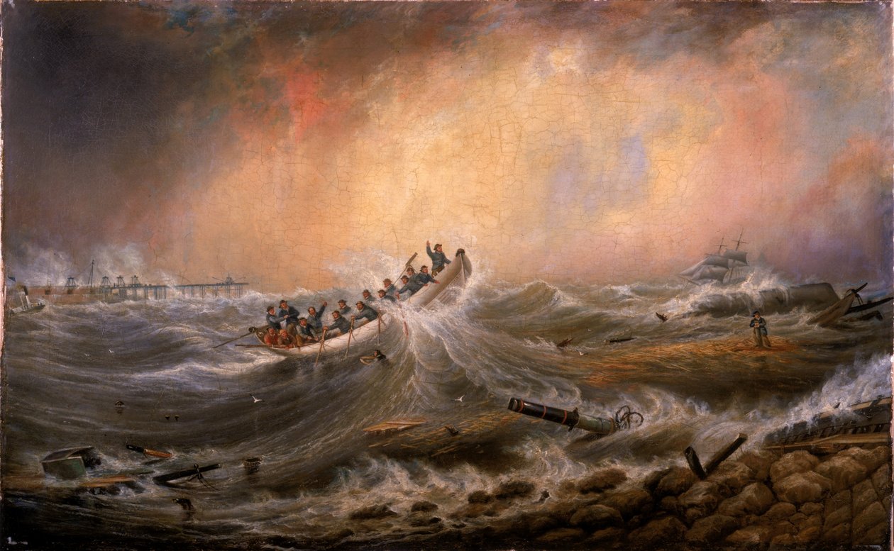 Naufragio al molo sud 1861 da John Scott