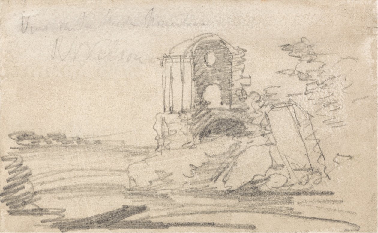 Tempio in rovina dopo Richard Wilson da John Sell Cotman