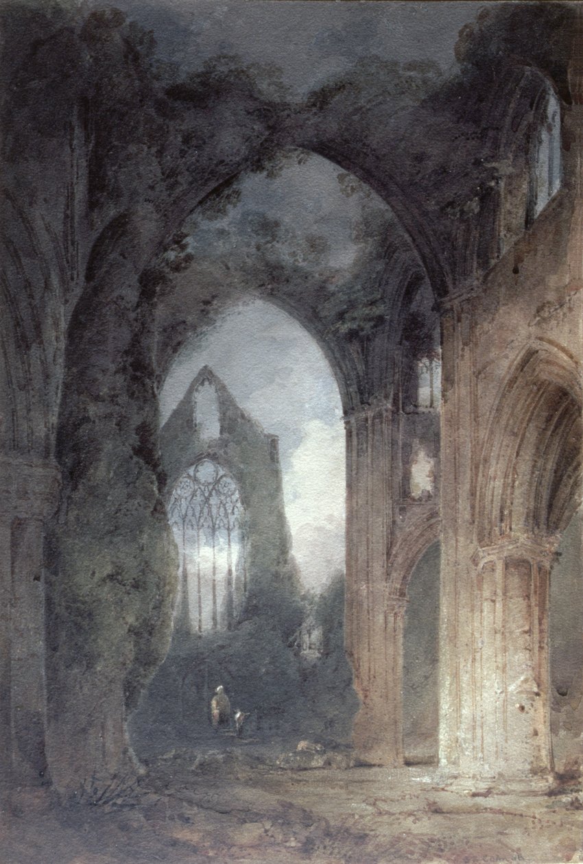 Abbazia di Tintern al chiaro di luna da John Sell Cotman