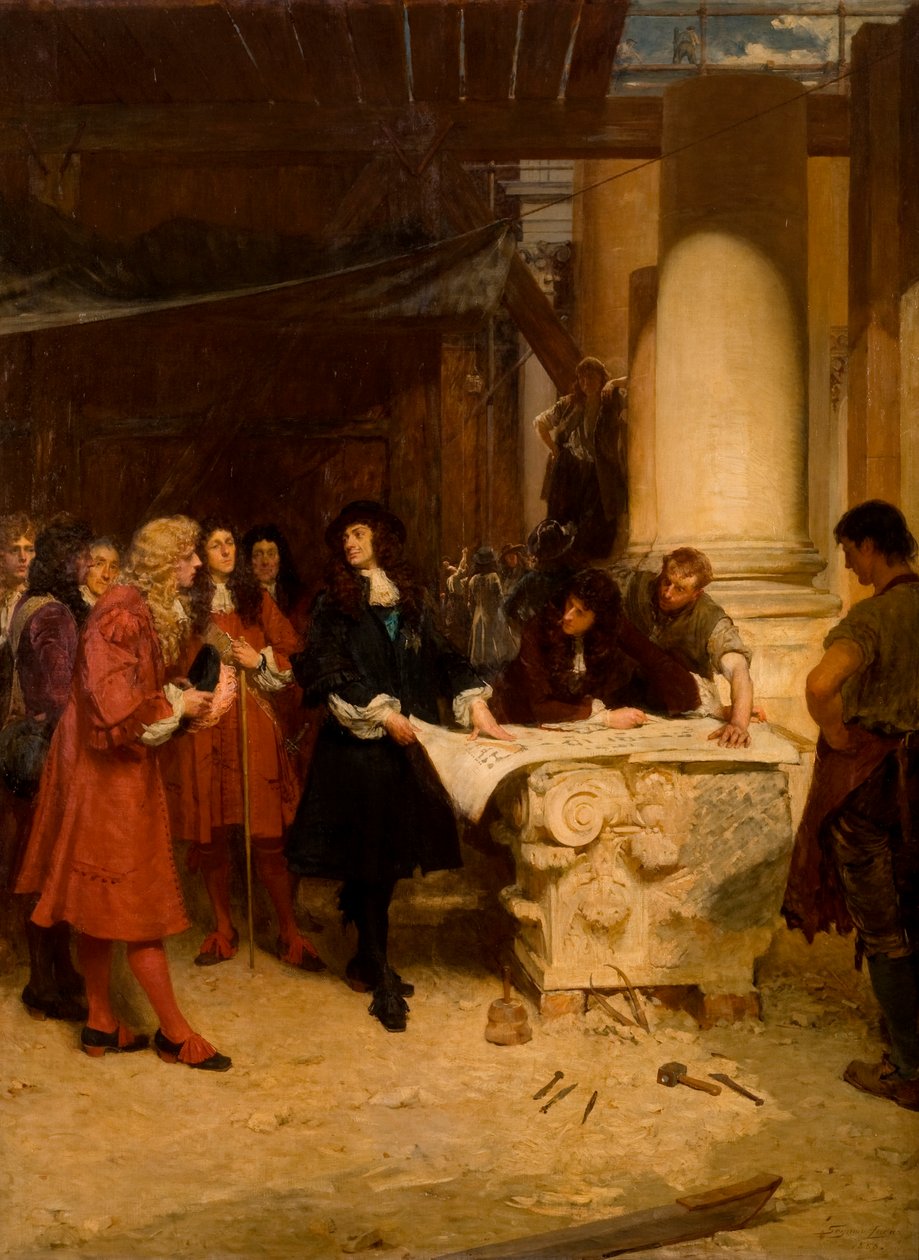 San Paolo, la visita del re a Wren, 1888 da John Seymour Lucas