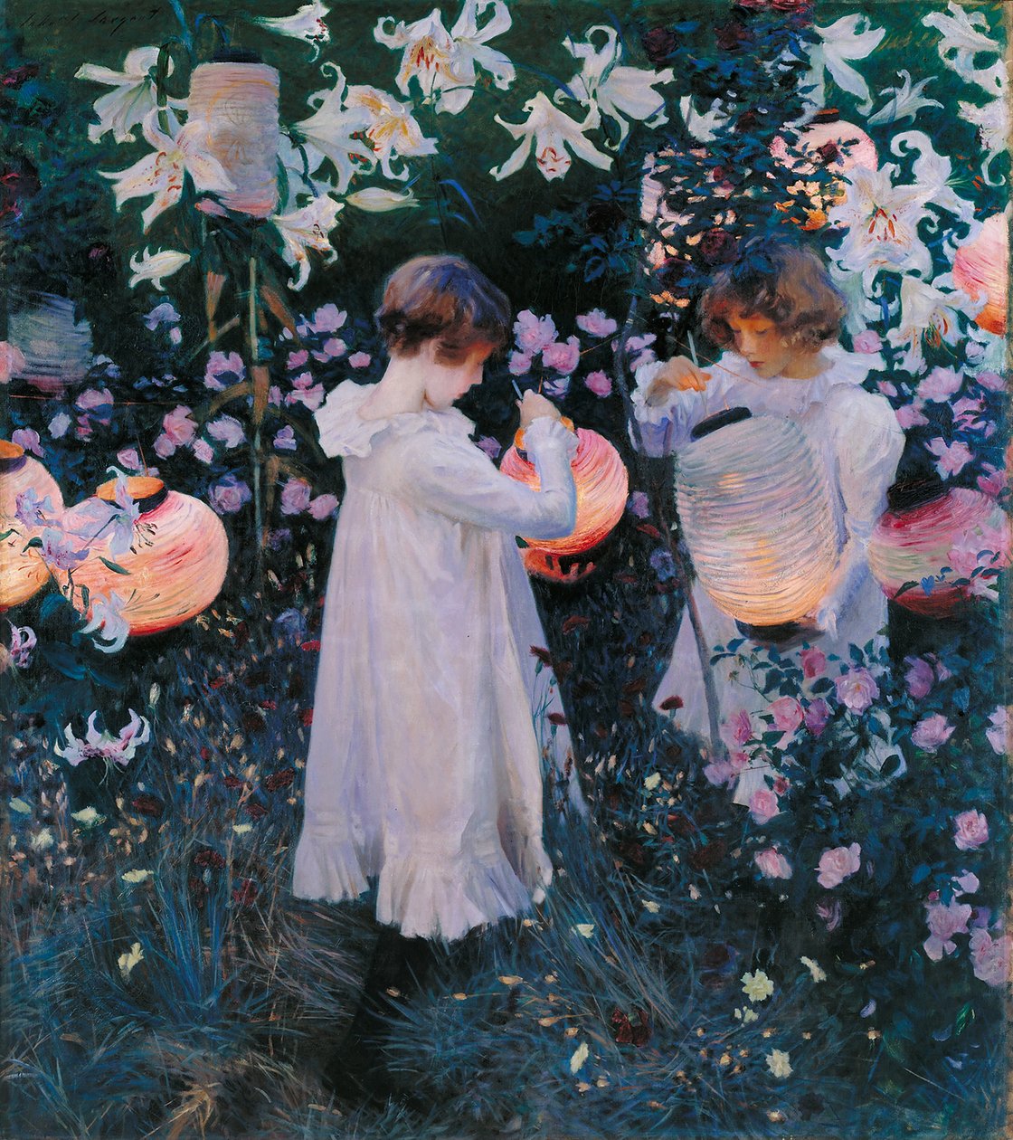 Garofano, giglio, giglio, rosa da John Singer Sargent