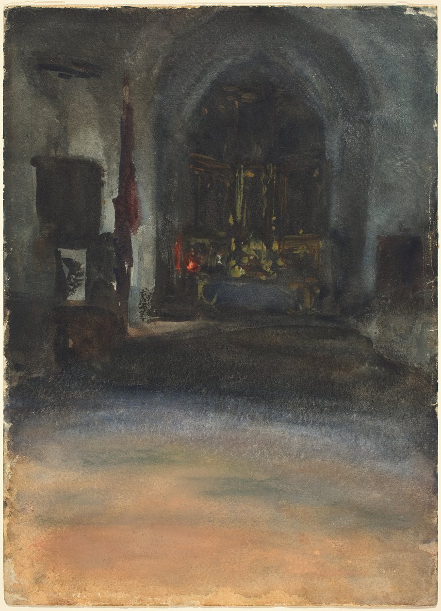 Interno di una chiesa spagnola, c.1880 da John Singer Sargent
