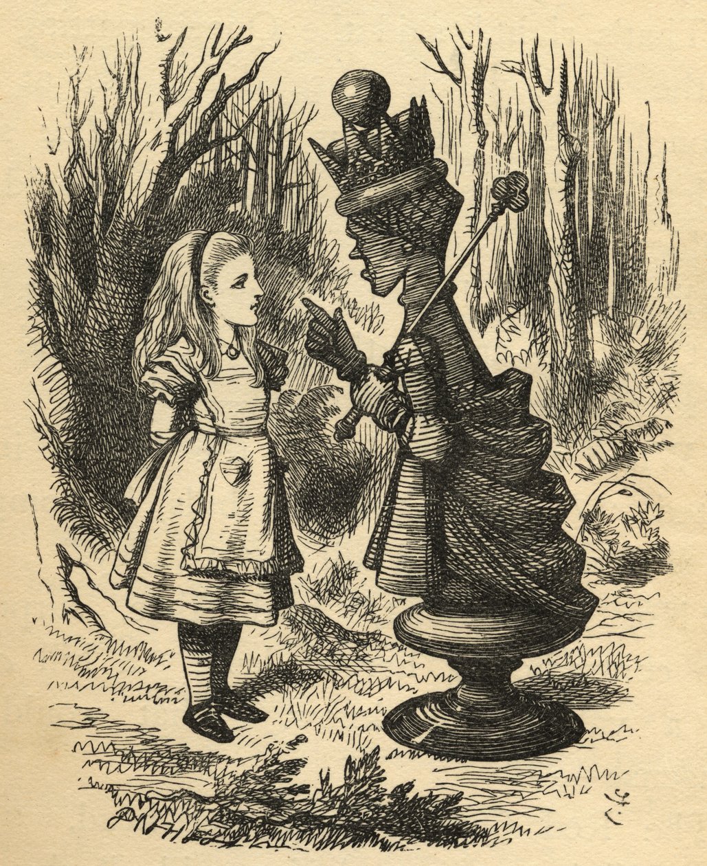 Alice e la Regina Rossa, illustrazione da 