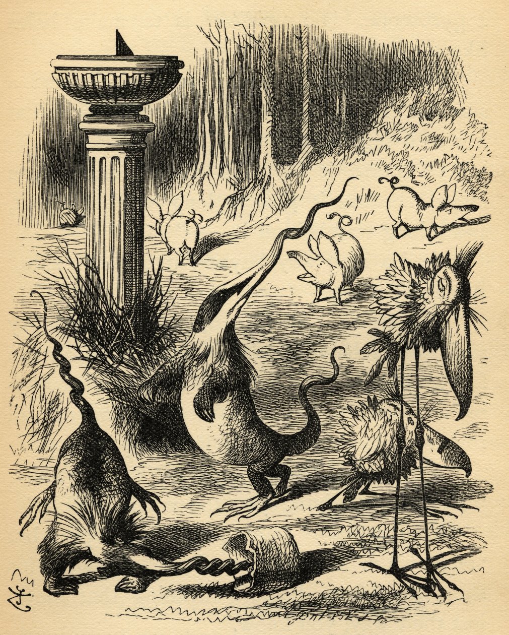 I Borogoves, Toves e i Raths, illustrazione da 