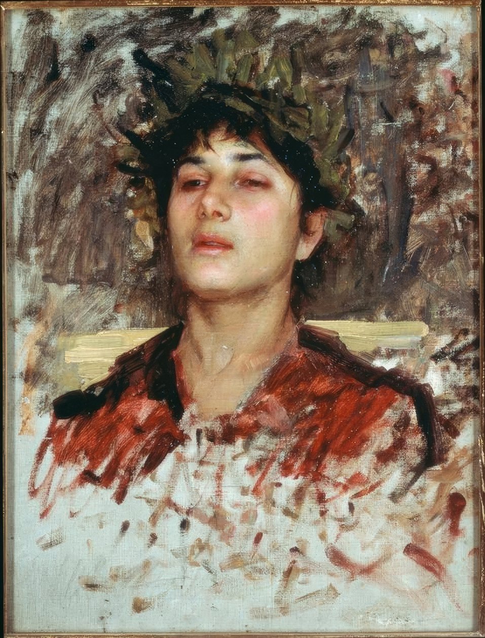 Studio della testa di un ragazzo corso da John William Waterhouse