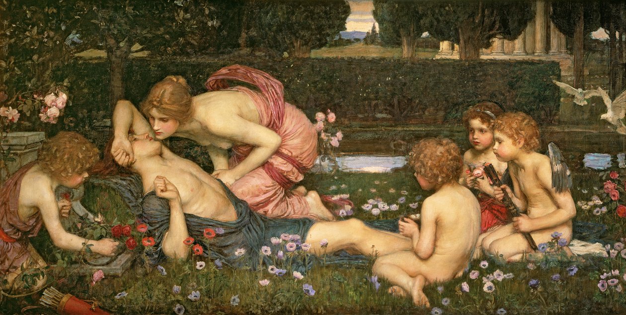 Il risveglio di Adone da John William Waterhouse