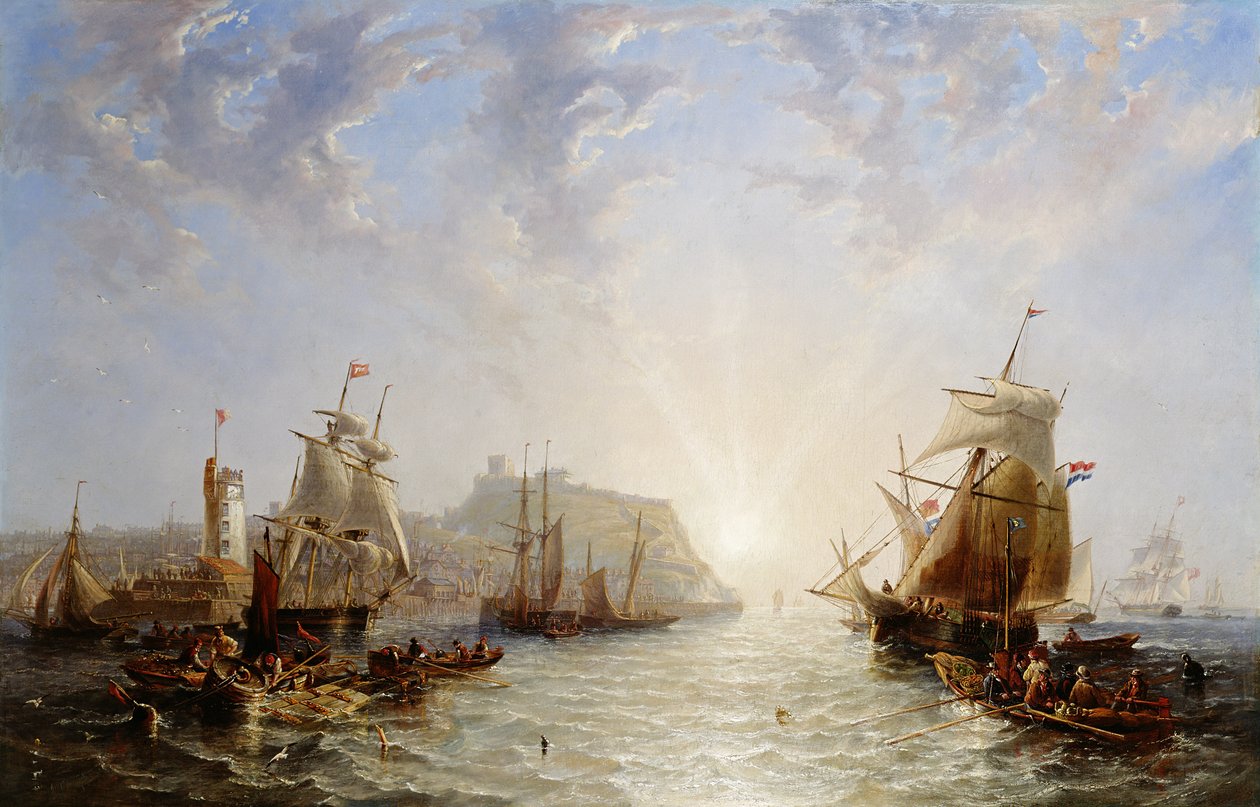 Navi al largo di Scarborough, 1845 da John Wilson Carmichael