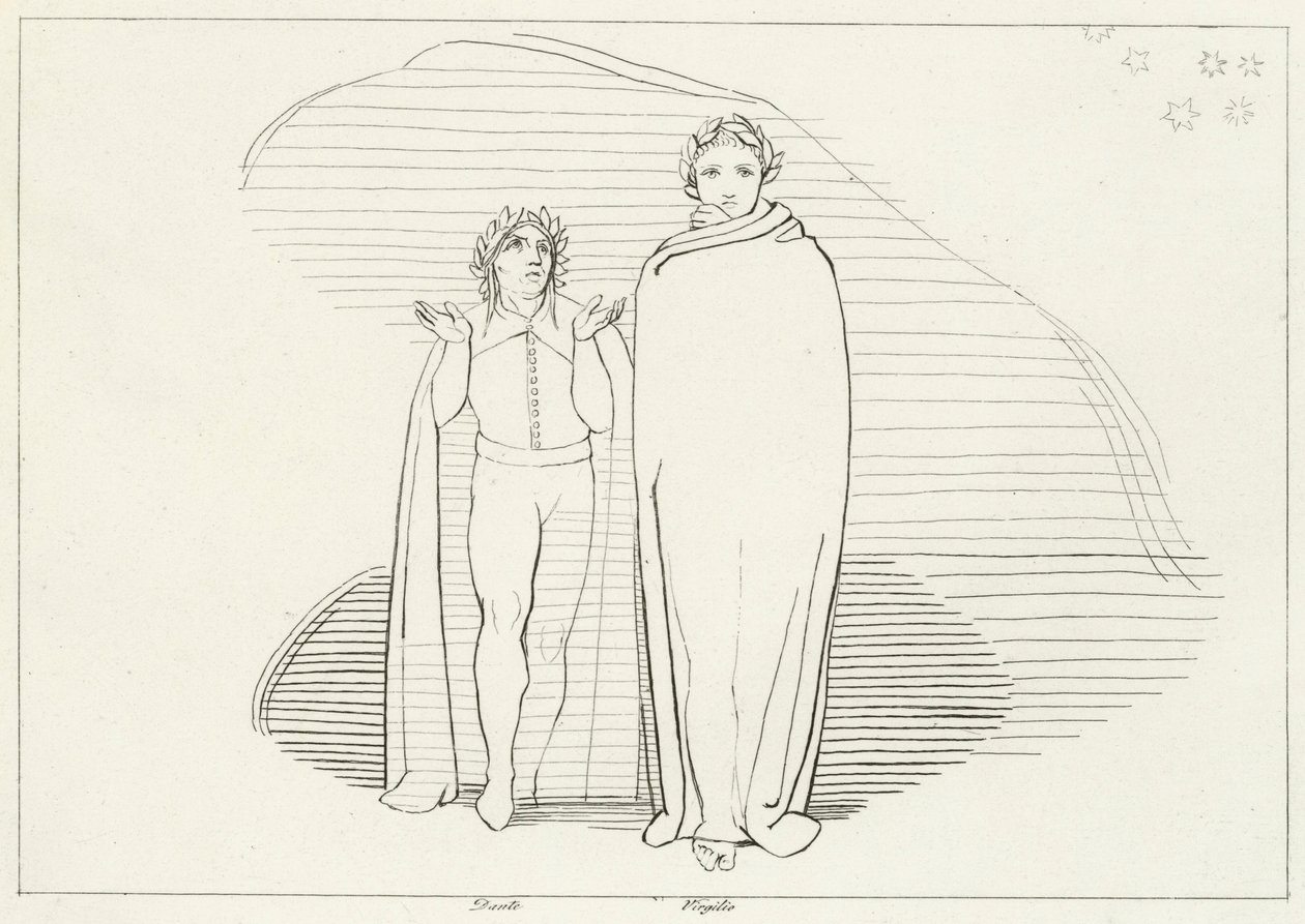 La Risalita, Inferno, Canto 34 (incisione) da John (after) Flaxman