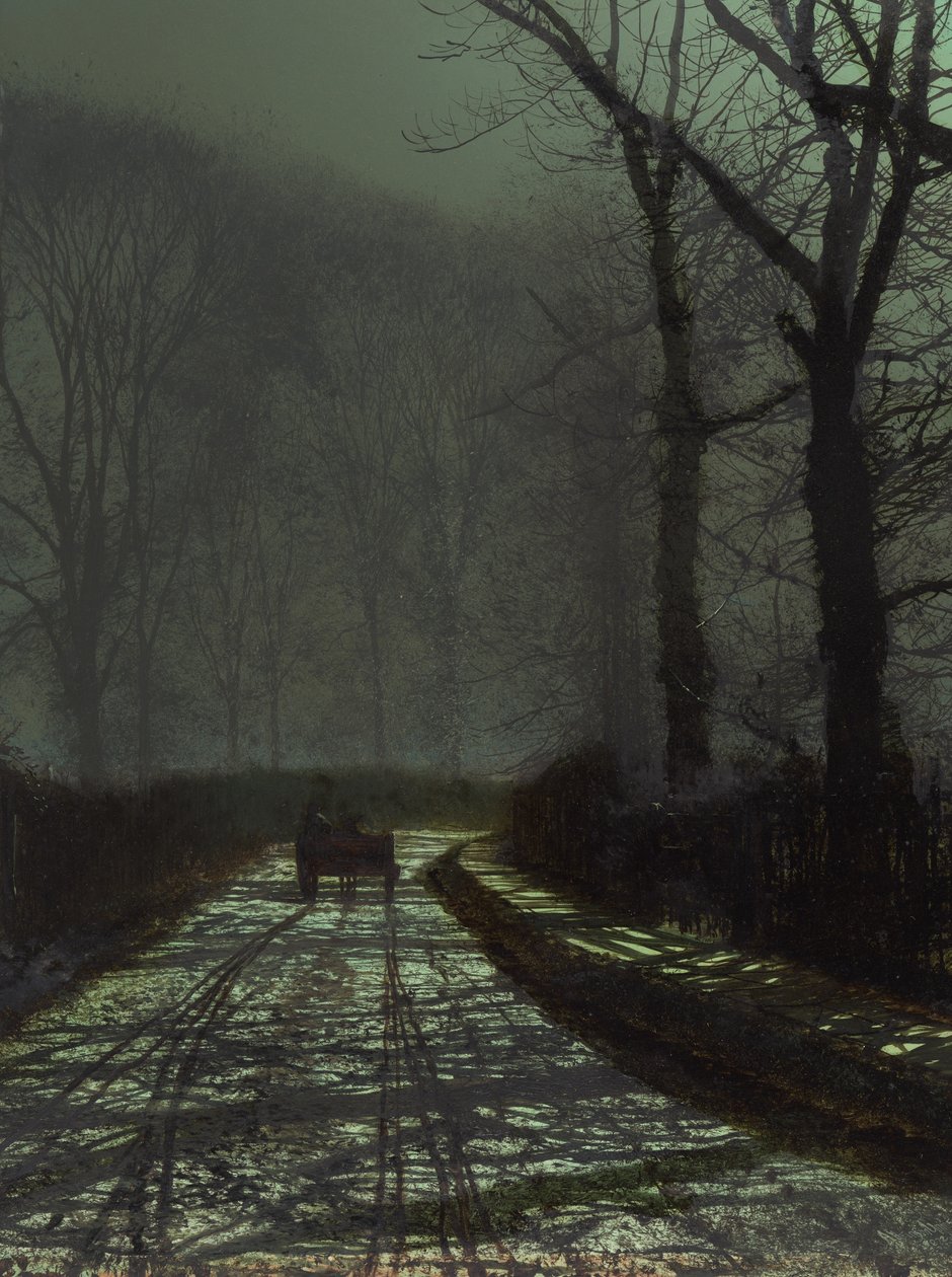 Scena di corsia di notte da John Atkinson Grimshaw