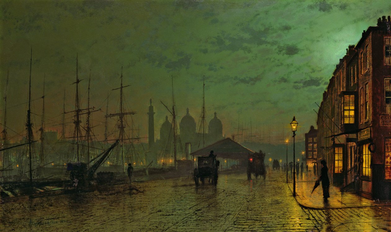 Molo del Principe, Hull da John Atkinson Grimshaw