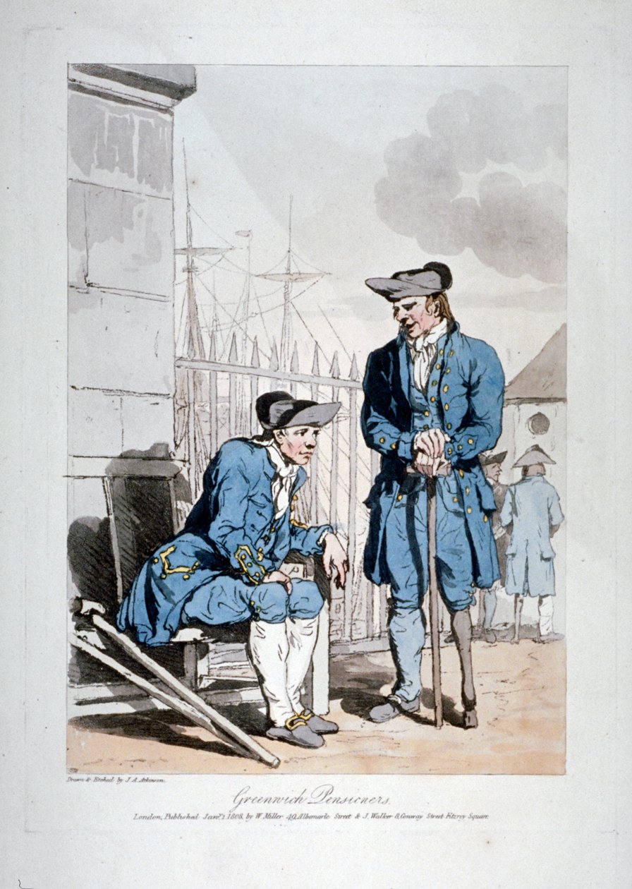 Pensionati di Greenwich da John Augustus Atkinson