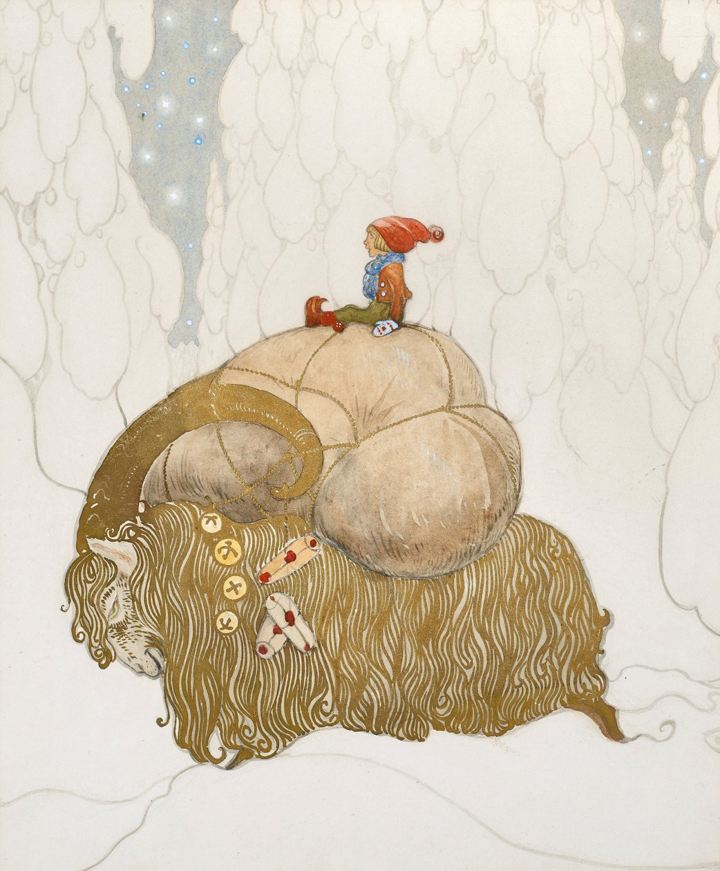 Julbocken canzone di Natale, 1912 da John Bauer