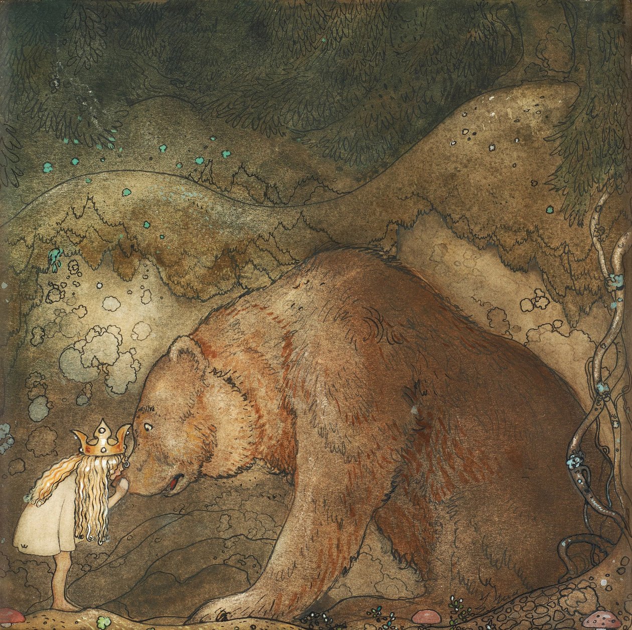 Povero piccolo orso!, 1912 da John Bauer