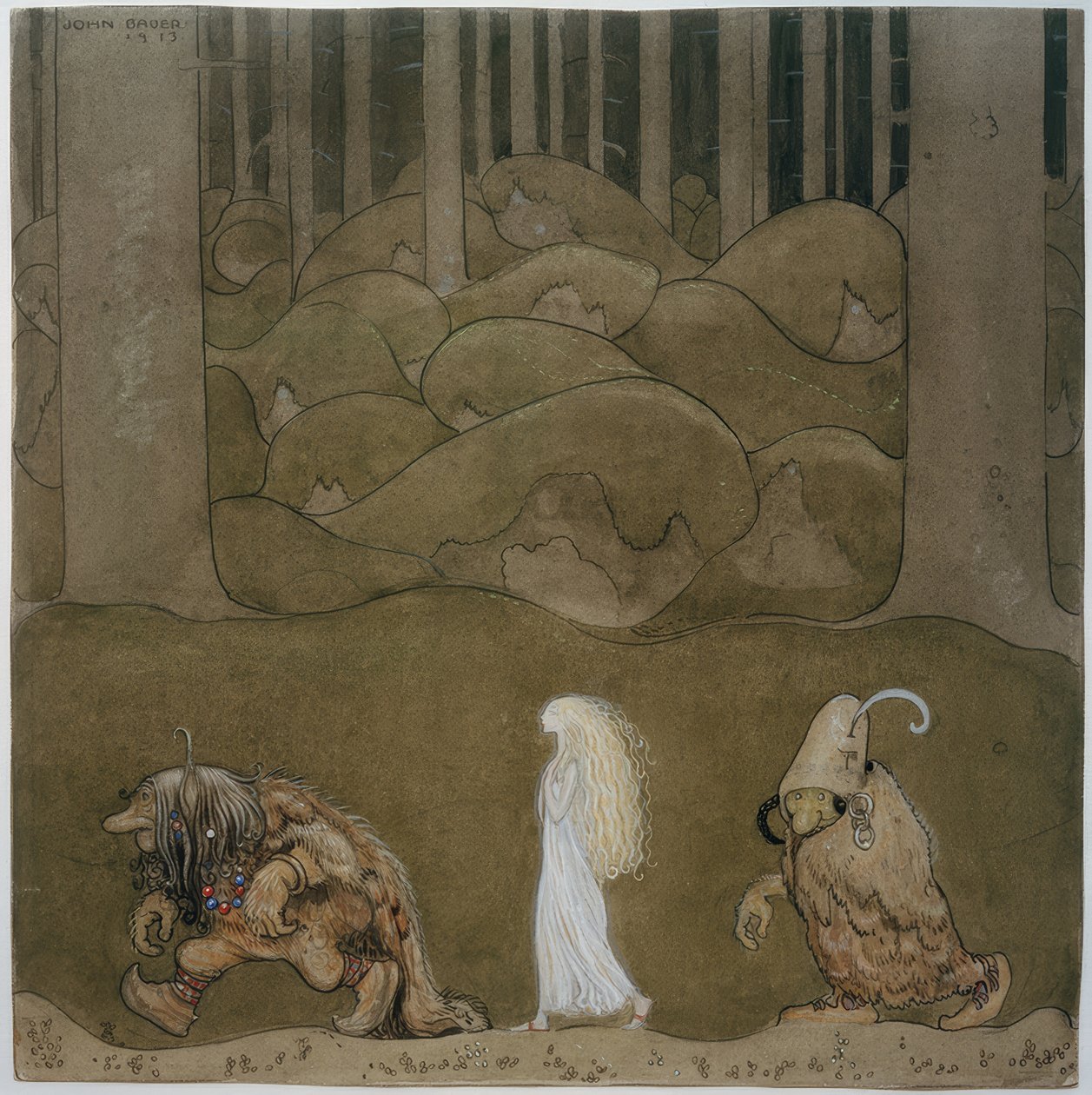 Principessa e troll da John Bauer