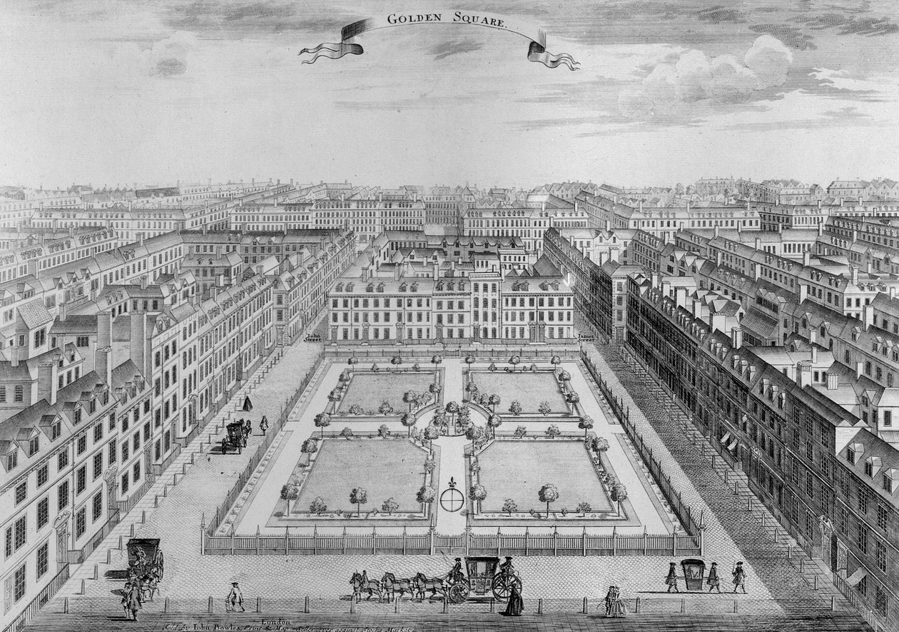 Golden Square, c.1725 da John Bowles