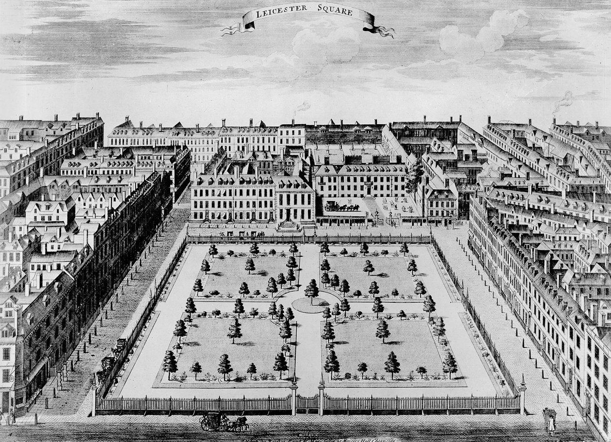 Leicester Square, c.1725 da John Bowles