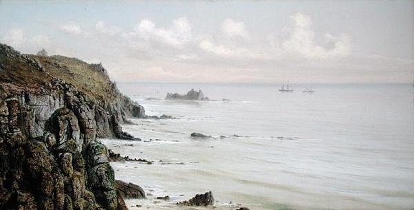 Una costa rocciosa da John Brett