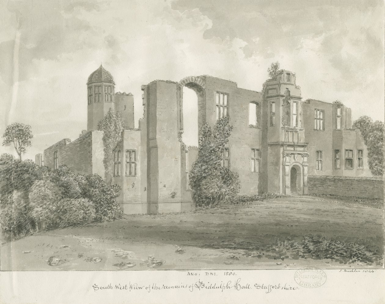 Biddulph Hall (vecchia) da John Buckler