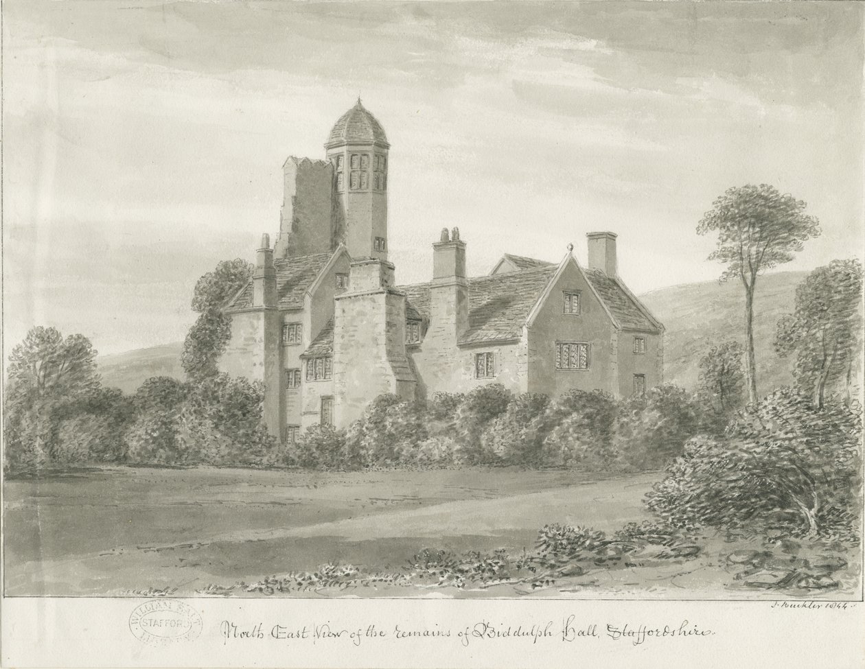 Biddulph Hall (vecchia) da John Buckler