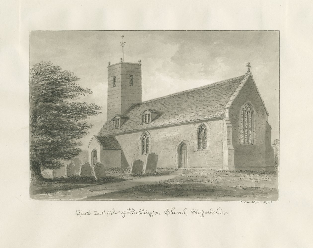 Chiesa di Bobbington da John Buckler