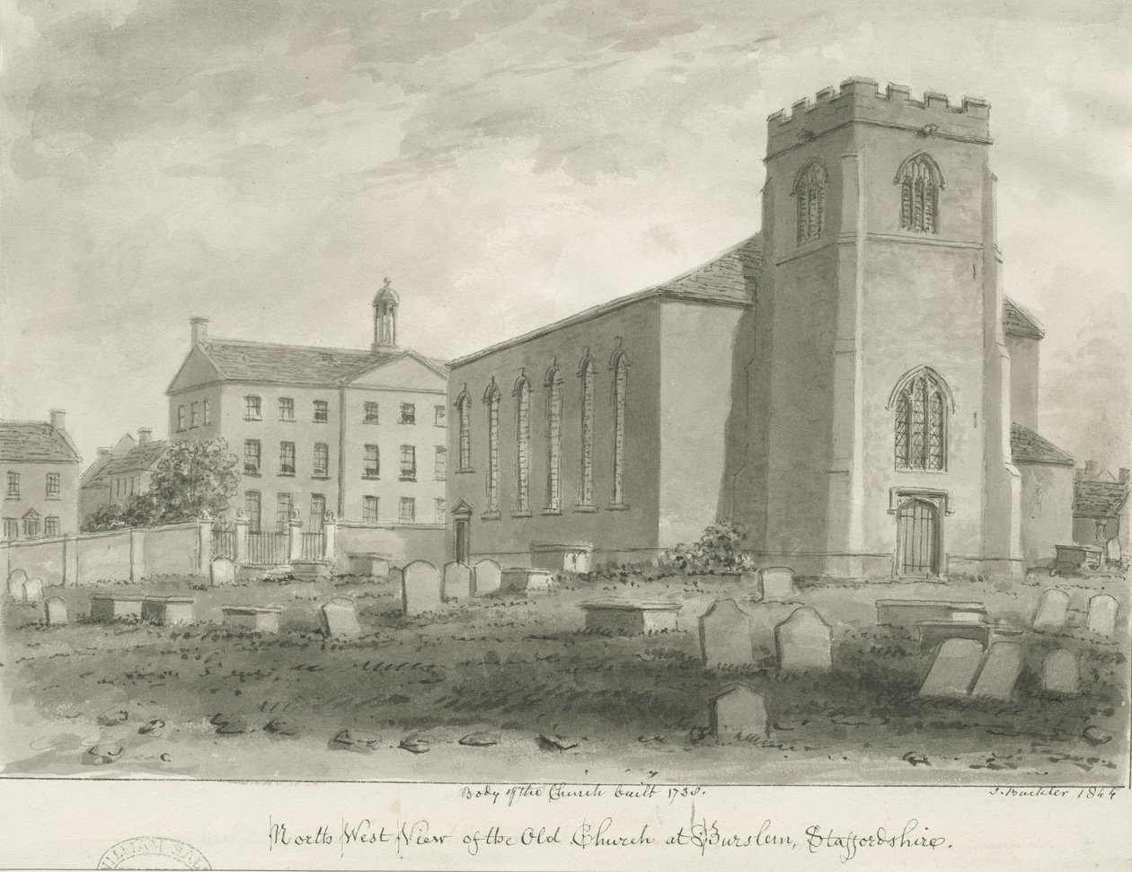 Burslem - Chiesa di St. John da John Buckler