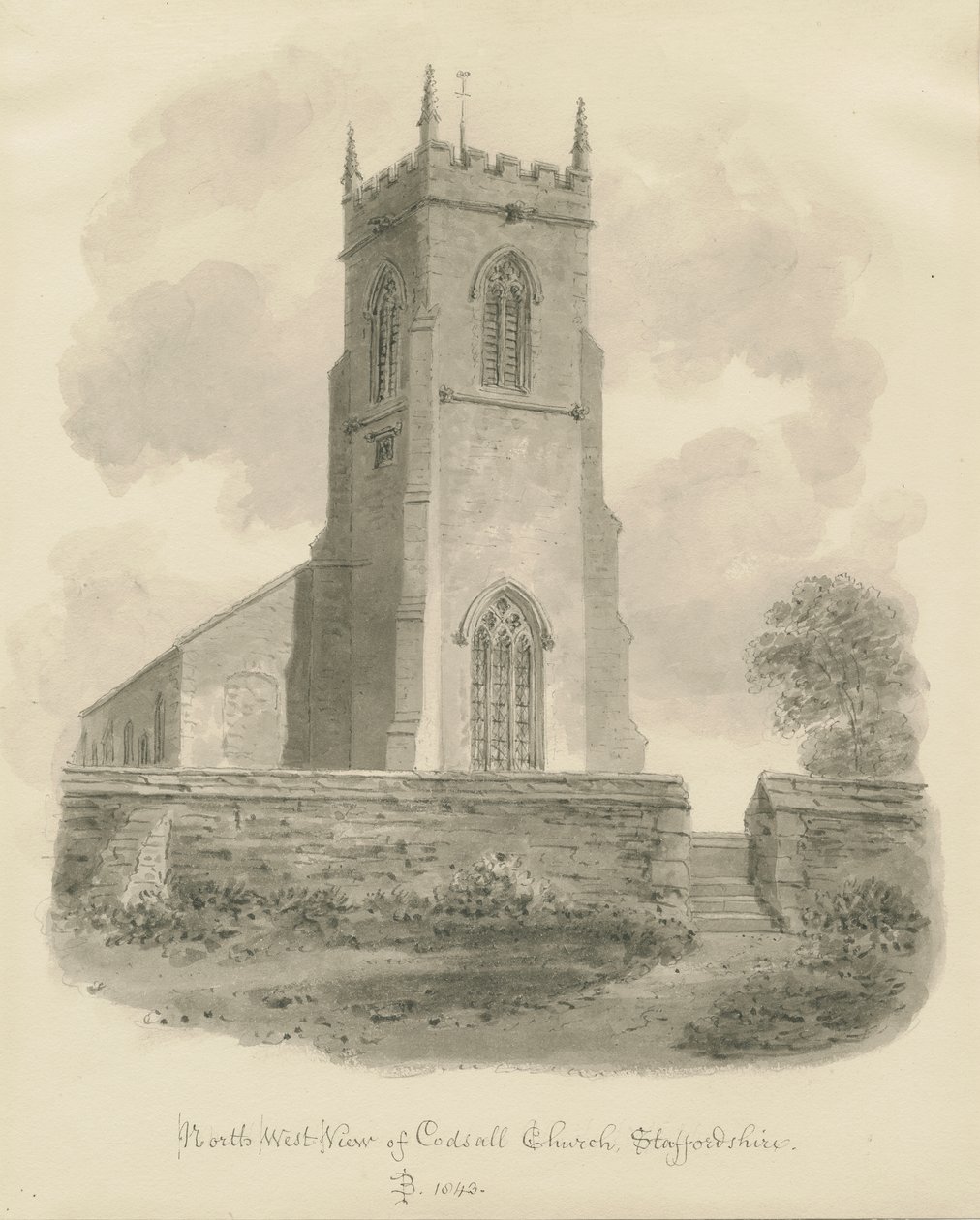 Chiesa di Codsall da John Buckler