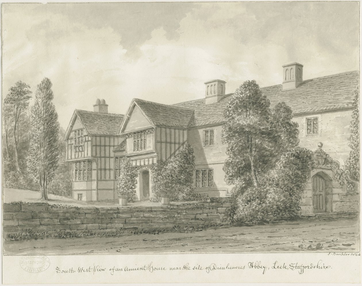 Abbazia di Dieulacres - Casa antica da John Buckler