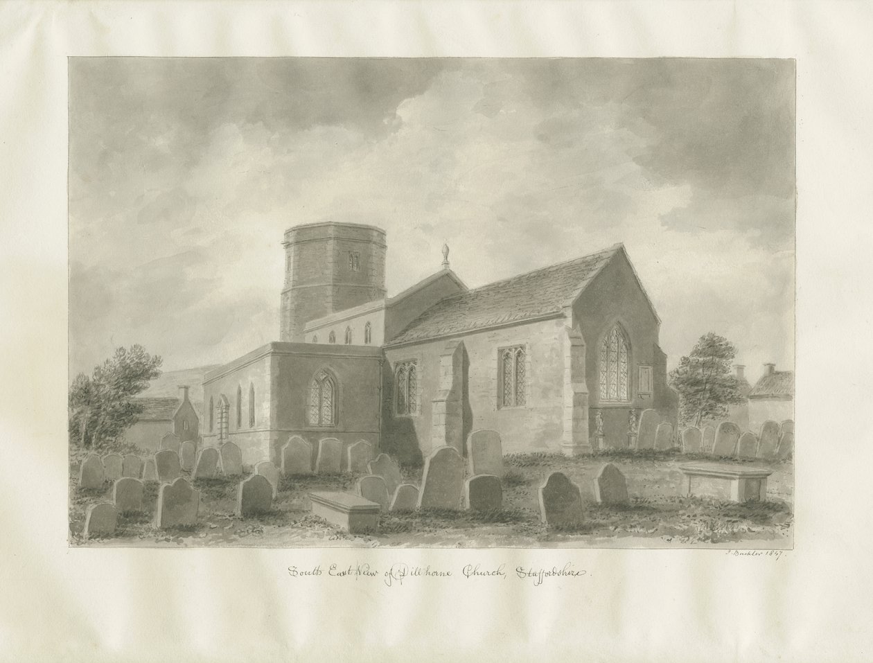 Chiesa di Dilhorne da John Buckler