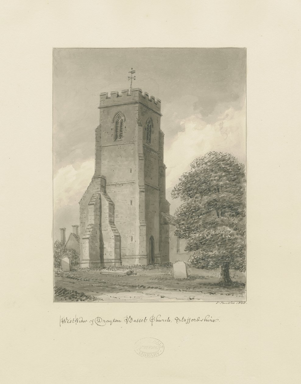 Chiesa di Drayton Bassett da John Buckler