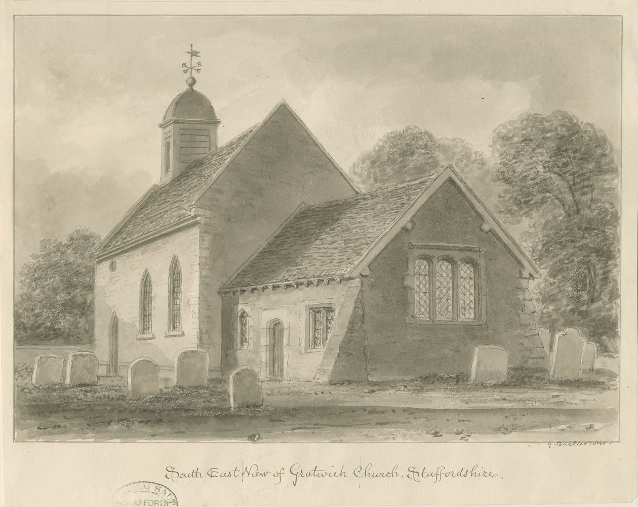 Chiesa di Gratwich da John Buckler