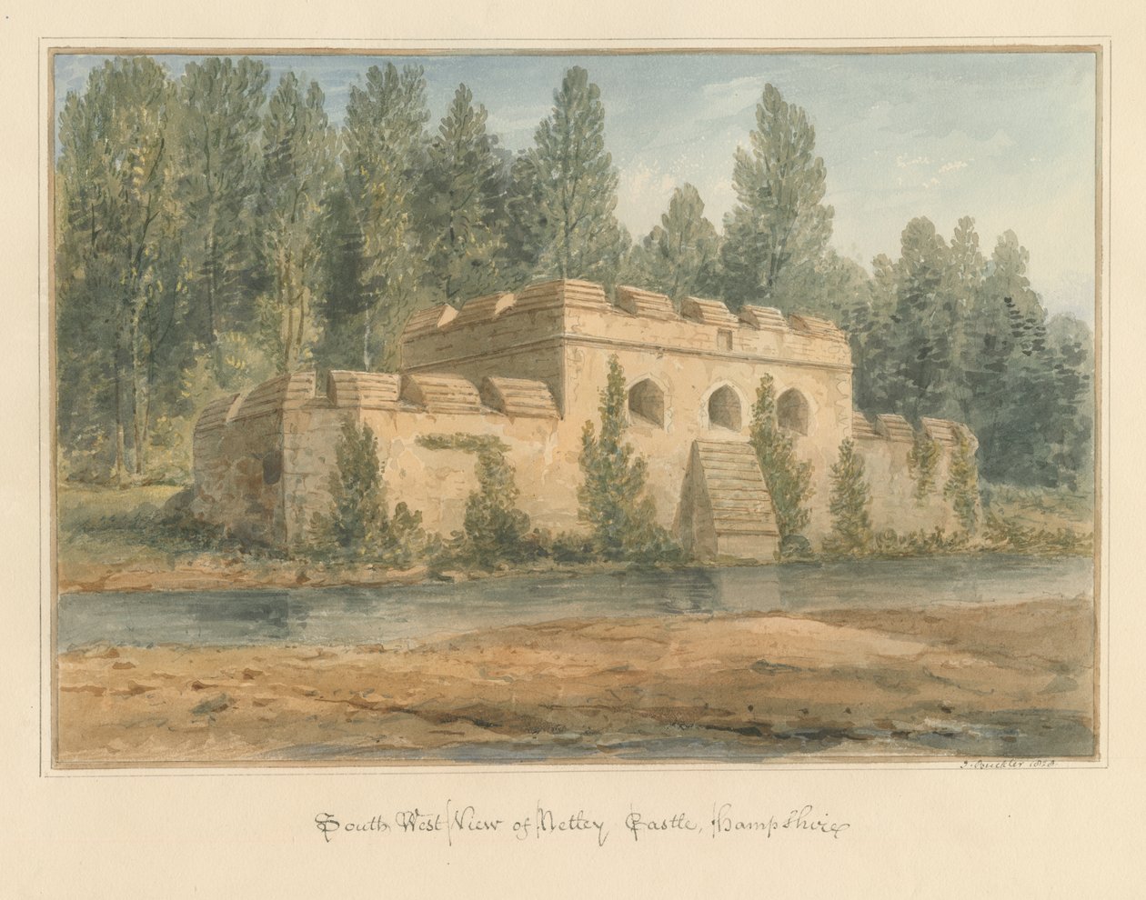 Hampshire - Castello di Netley, 1828 da John Buckler